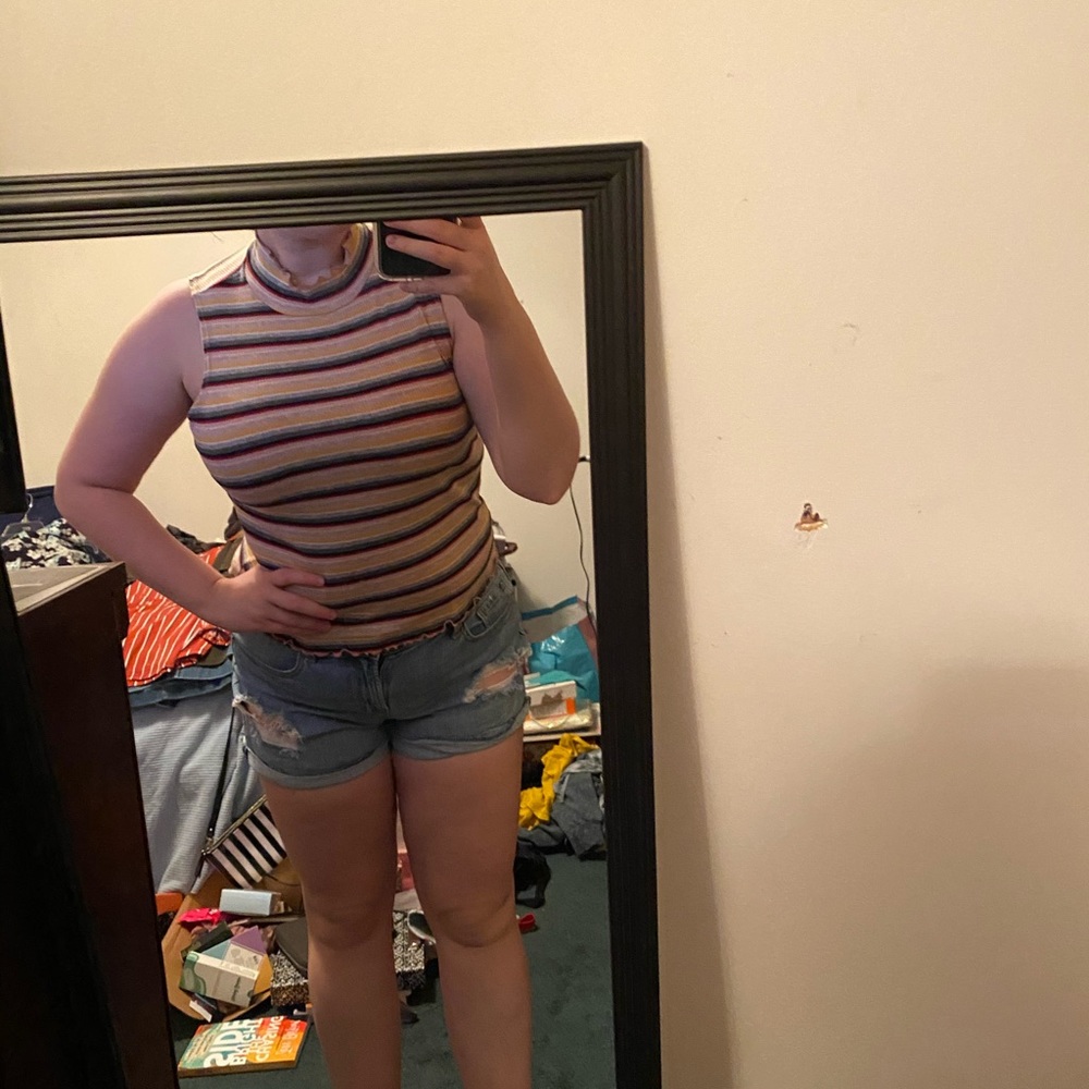 Mock neck ribbed top - Picture 2 of 2